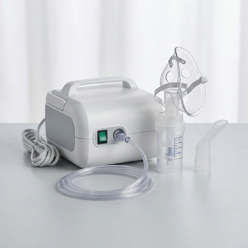 Machine nebulizer with mask for respiratory treatment at Medfy