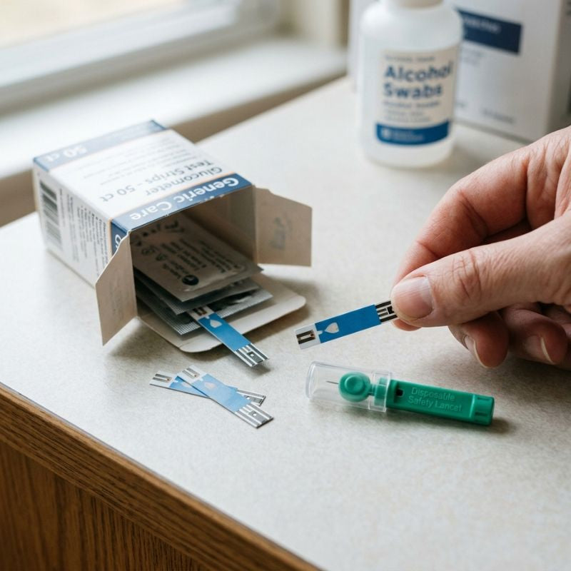 Glucometer strips and blood sugar testing strips online at Medfy