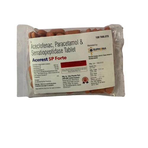 Aceclofenac 100 mg , Paracetamol 325 mg & Serratiopeptidase 10 mg > Loose Pack