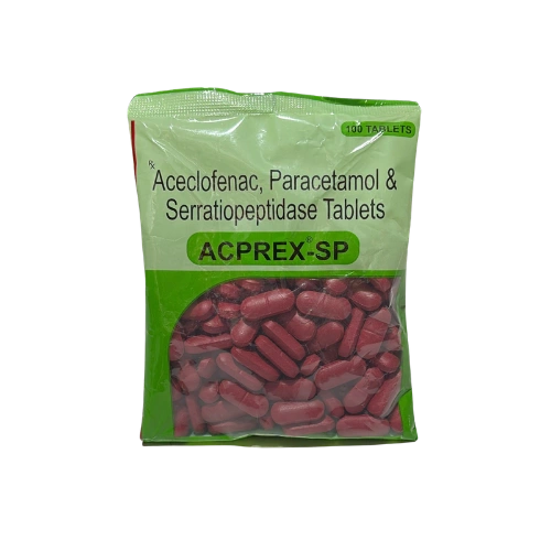 Aceclofenac 100 mg , Paracetamol 325 mg & Serratiopeptidase 10 mg > Loose Pack