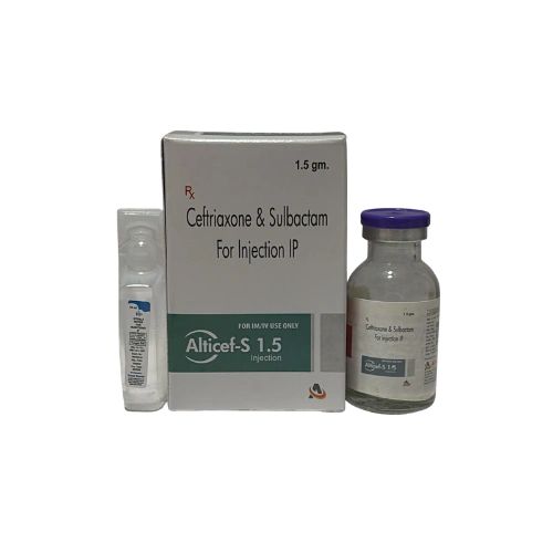 Ceftriaxone 1000mg + Sulbactam 500mg Injection > Injectables