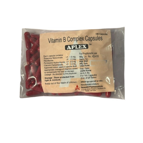 B Complex Capsules - Thiamine Mononitrate 10mg , Riboflavine 10mg, Pyridoxine HCl 0.5mg and Niacinamide 10mg > Loose Pack