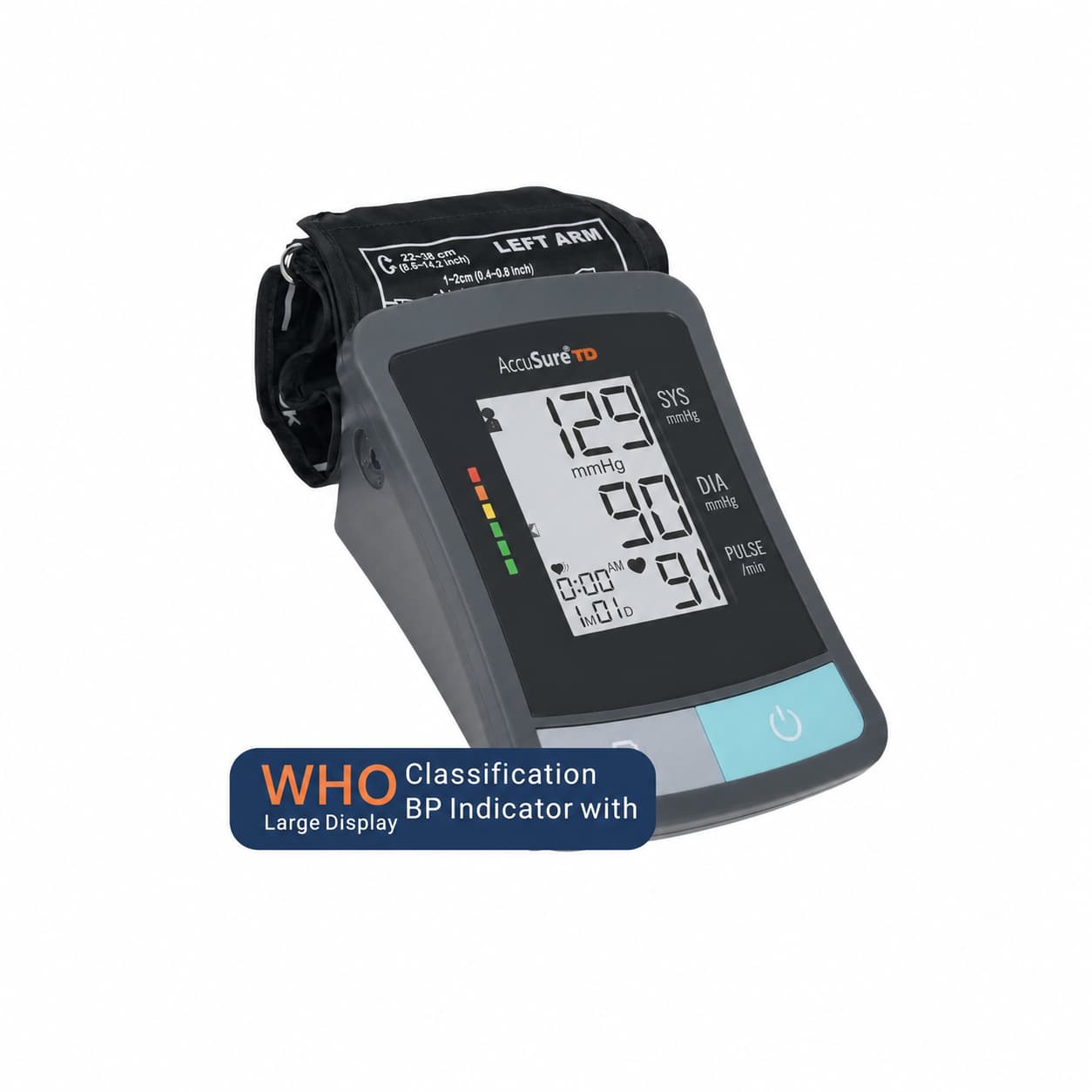 AccuSure digital blood pressure measuring machine with LCD display