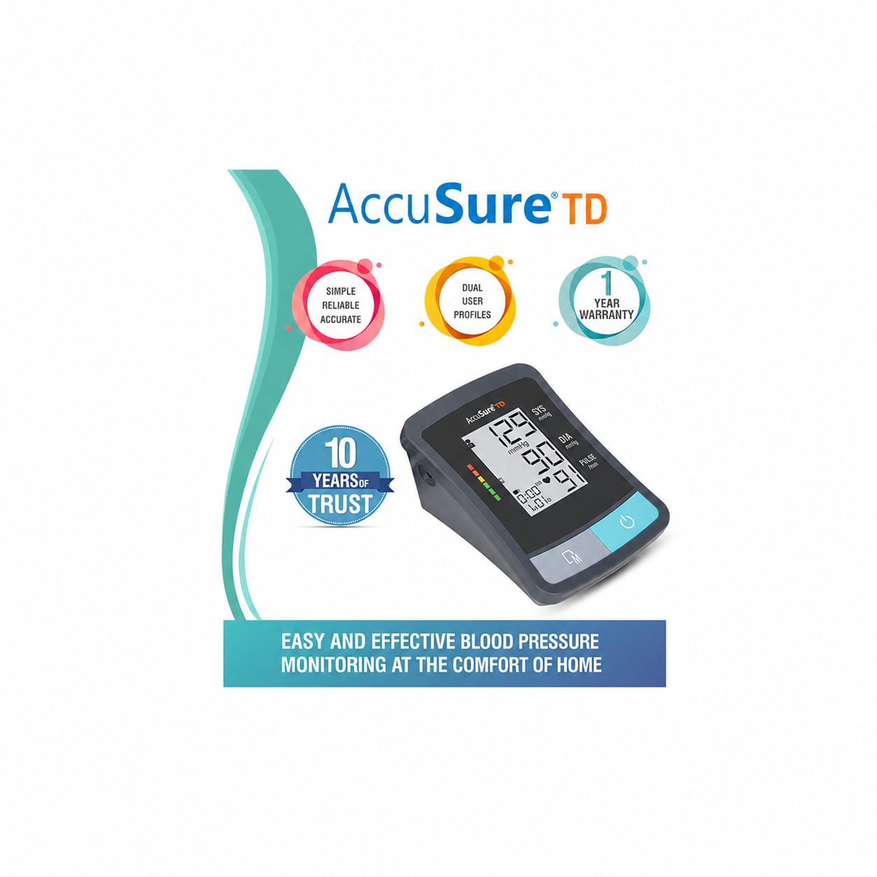 Digital Blood Pressure Monitor for Home Use by AccuSure