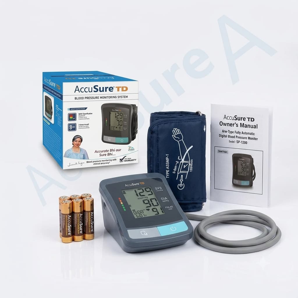 AccuSure automatic blood pressure monitor TD with arm cuff