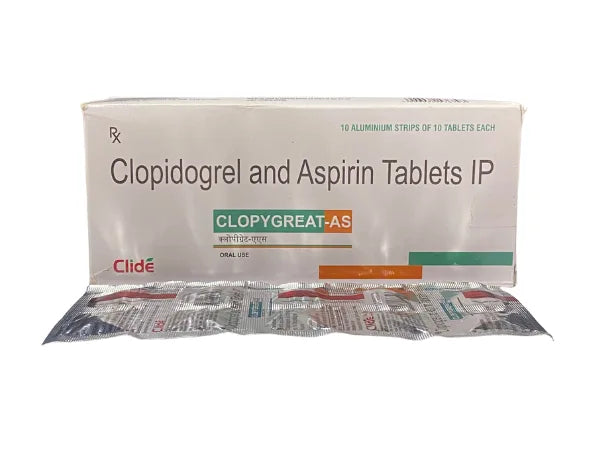 Clopidogrel 75mg and Aspirin 75mg > Strip Medicine