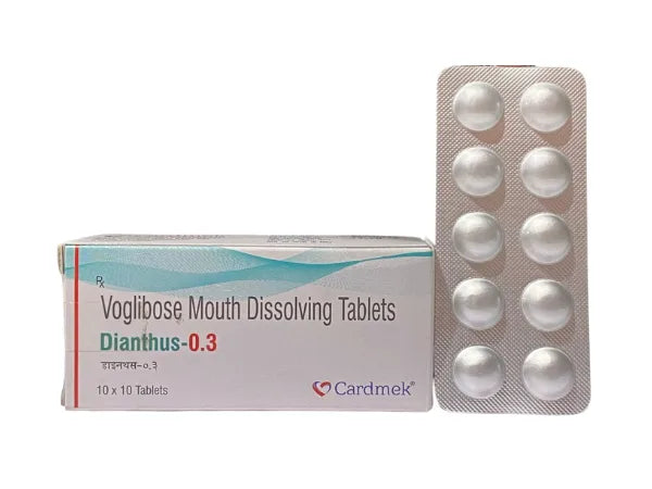 Strip Medicine> Voglibose Mouth Dissolving tablets 0.3mg