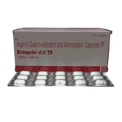 Atorvastatin 10mg, Aspirin 75mg Capsules > Strip Medicine