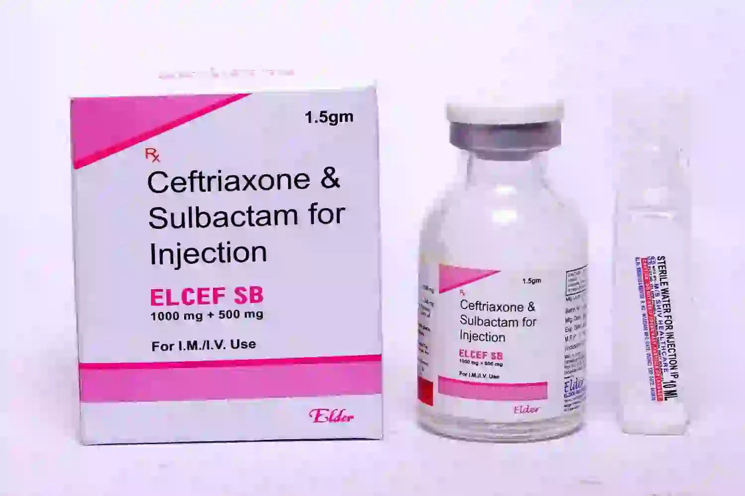 Ceftriaxone 1000mg + Sulbactam 500mg Injection > Injectables