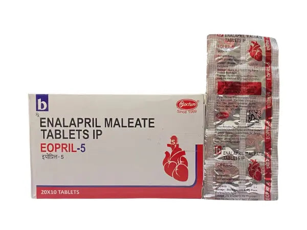 Enalapril Maleate 5mg > Strip Medicine