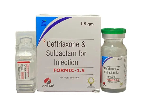Ceftriaxone 1000mg + Sulbactam 500mg Injection > Injectables