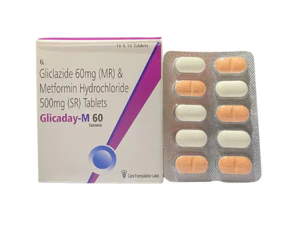 Glicazide 60mg and Metformin 500mg > Strip Medicine
