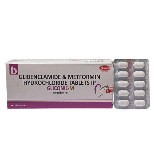 Glibenclamide 5mg and Metformin HCL 500mg > Strip Medicine