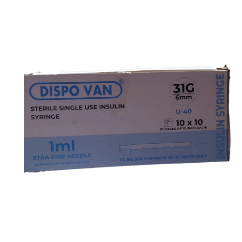 1ml Insulin Syringe with 31G Needle > Syringe & Needle