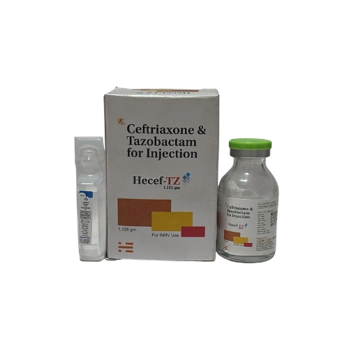 Ceftriaxone 1000mg + Tazobactum 125mg Injection > Injectables