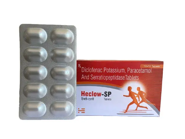Diclofenac Potassium 50mg , Paracetamol 325mg and Serratiopeptidase 10mg > Strip Medicine