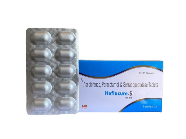 Aceclofenac 100mg ,Paracetamol 325mg, Serratiopeptidase 15mg > Strip Medicine
