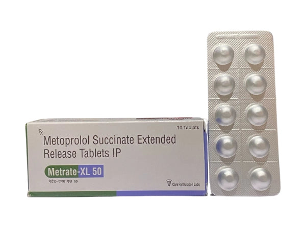 Metoprolol Succinate Extended Release Tablets 50 mg > Strip Medicine