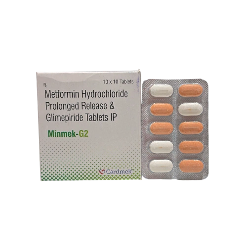 Metformin HCL (SR) 500mg and Glimepiride 2mg > Strip Medicine