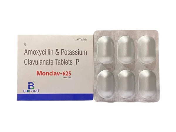 Amoxycillin 500 mg and Potassium Clavulanate 125 mg Tablet 625mg > Strip Medicine