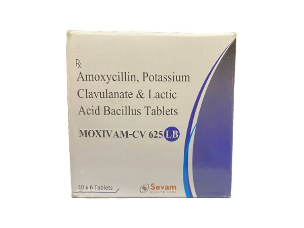 Amoxycillin 500 mg , Potassium Clavulanate 125 mg and Lactic Acid Bacillus > Strip Medicine