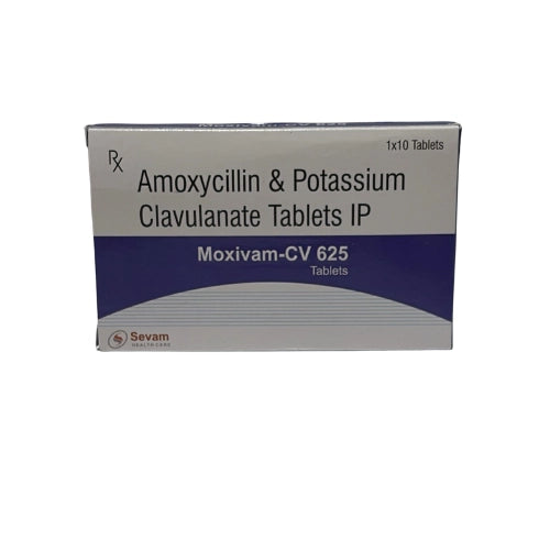 Amoxycillin 500 mg and Potassium Clavulanate 125 mg Tablet 625mg > Strip Medicine