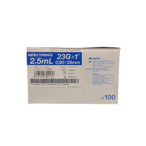 2.5ml Syringe with 23G Needle > Syringe & Needle