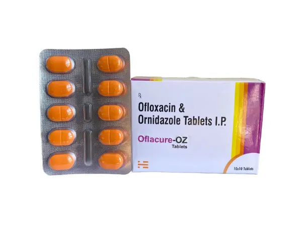 Ofloxacin 200 mg and Ornidazole 500 mg > Strip Medicine