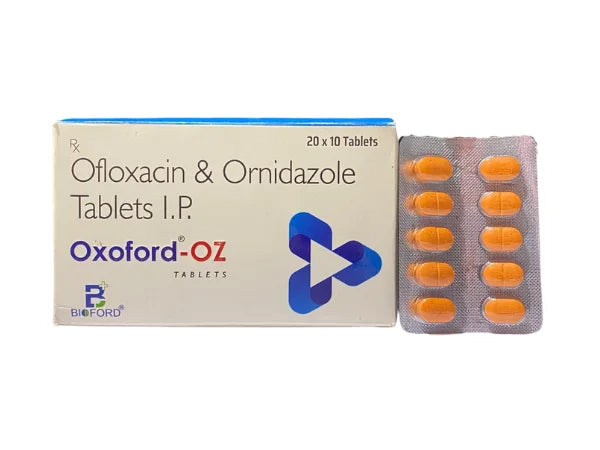 Ofloxacin 200 mg and Ornidazole 500 mg > Strip Medicine