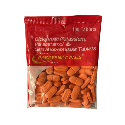Diclofenac Potassium 50mg , Paracetamol 325mg and Serratiopeptidase 10mg > Loose Pack