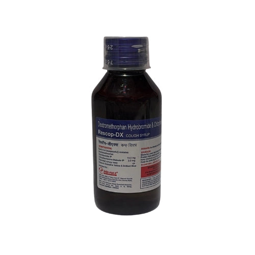 Cough Syrup- Dextromethorphan Hydrobromide 10 mg , Chlorphenaramine maleate 4mg and Menthol 2.5mg > Syrups & Solutions