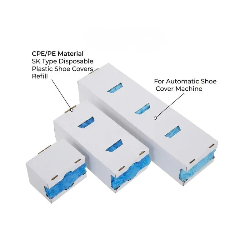 automatic Shoe Covers Dispenser with refill 100 Disposable Shoe Covers  ABS