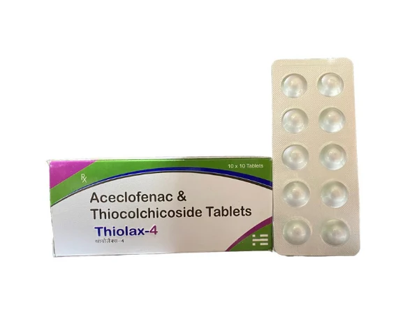 Aceclofenac 100 mg and Thiocolchicoside > Strip Medicine