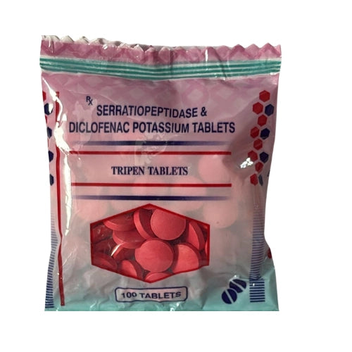 Capsules and Tablets Loose Pack > Serratiopeptidase 10mg and Diclofenac Potassium 50mg