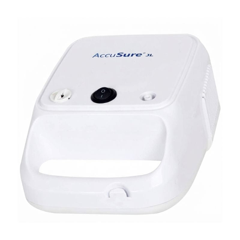 Sleek standalone view of the AccuSure JL Nebulizer Portable Machine