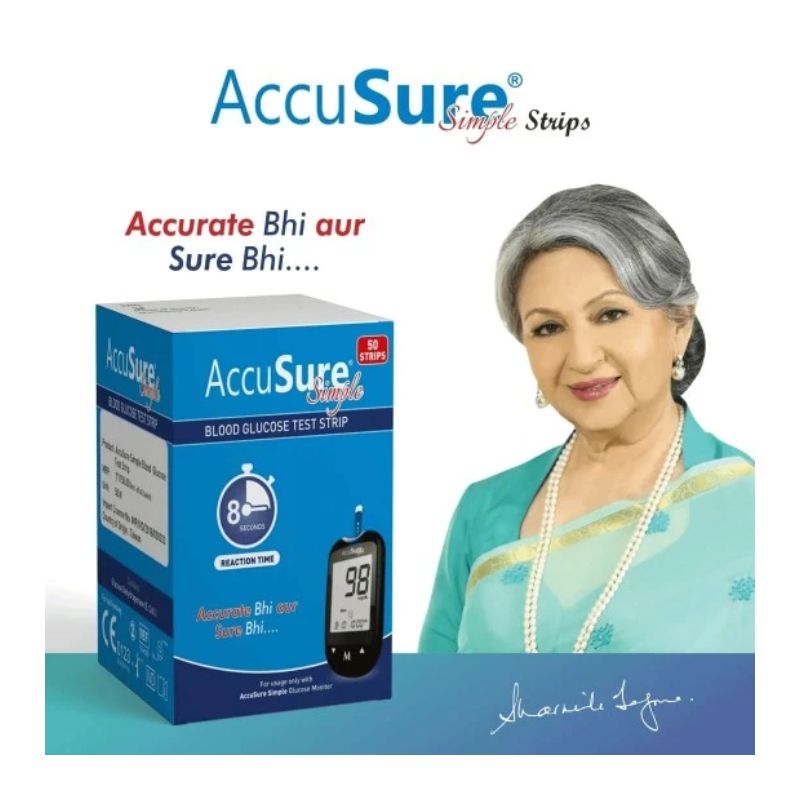 AccuSure Simple strips 50 to check blood glucose level accurate bhi or sure bhi.