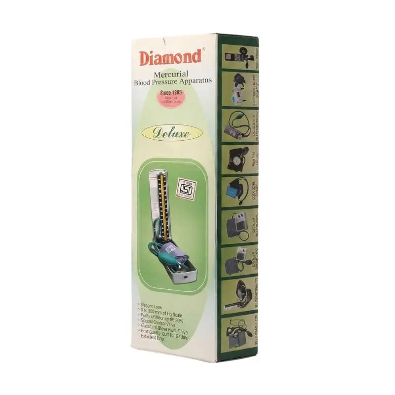 Front view of the diamond bp machine Deluxe retail box showing branding and product specifications.