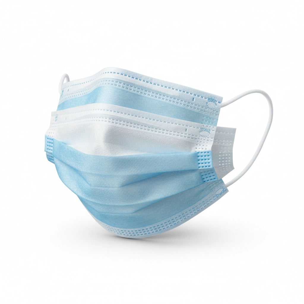 Disposable 3 Ply Face Mask w/o Nose Pin  > Protective Aids