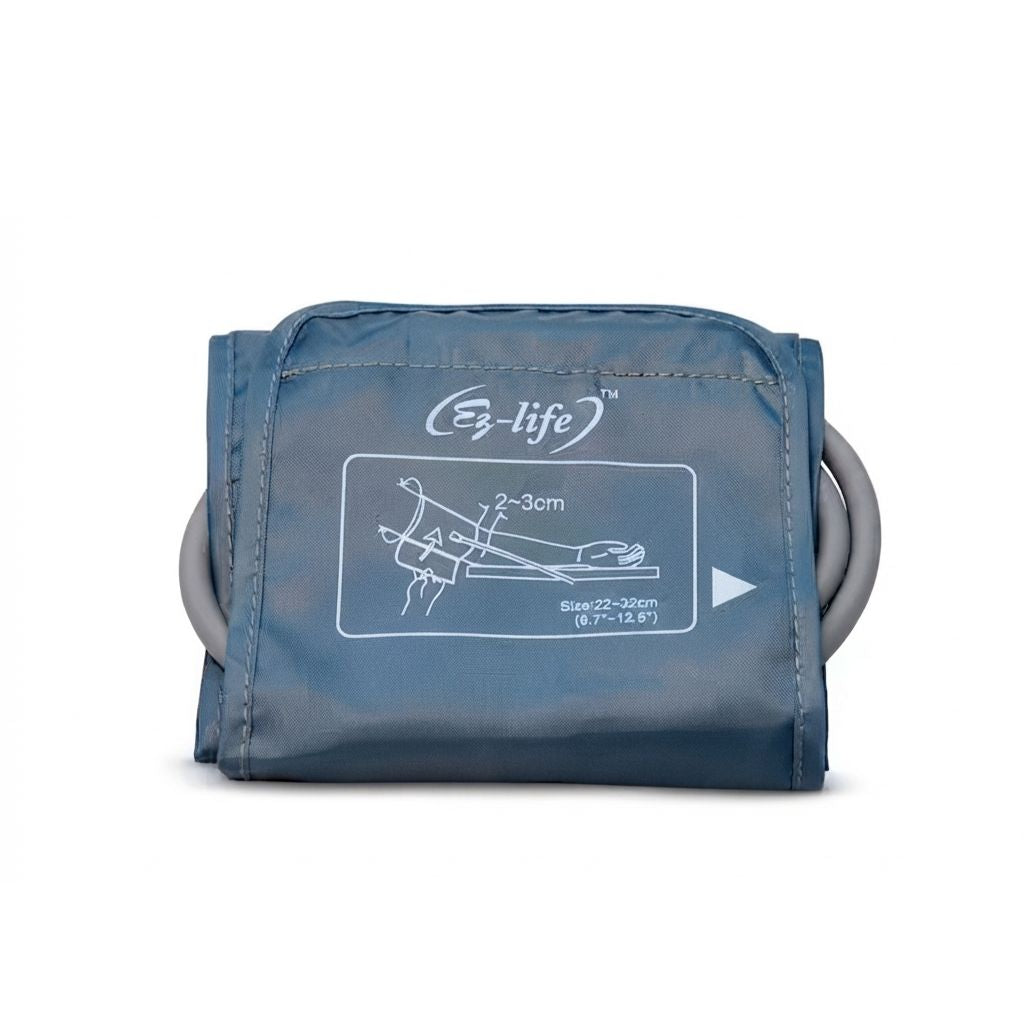 Cuff size reference for E3-life EZ-511 ez life bp machine – suitable for arm circumference 22–32 cm (0.7–12.5 inches) ensuring proper measurement for most users.