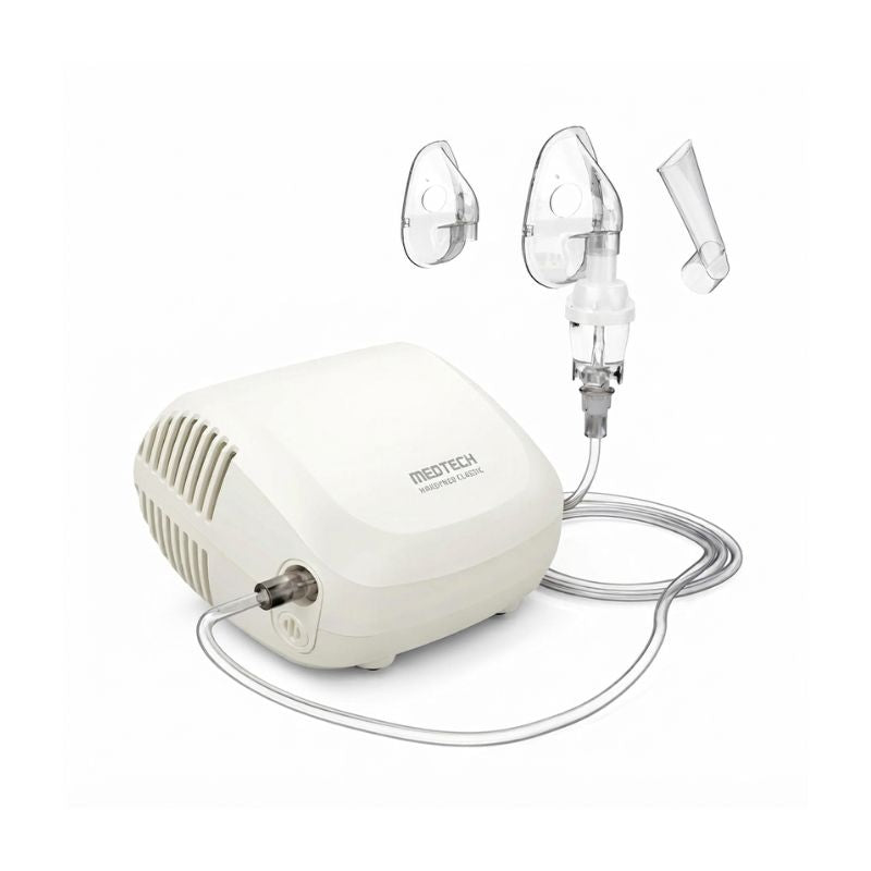 Medtech medical devices handyneb Classic nebulizer branding – trusted respiratory care device for hospital and home use, featuring robust design and reliable performance for effective aerosol therapy.
